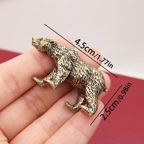 Solid brass bear - solid, figurine