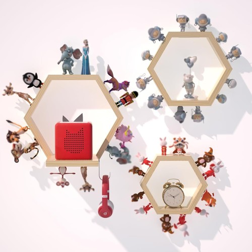 Hexagon tonies shelf magnetic - tonies,