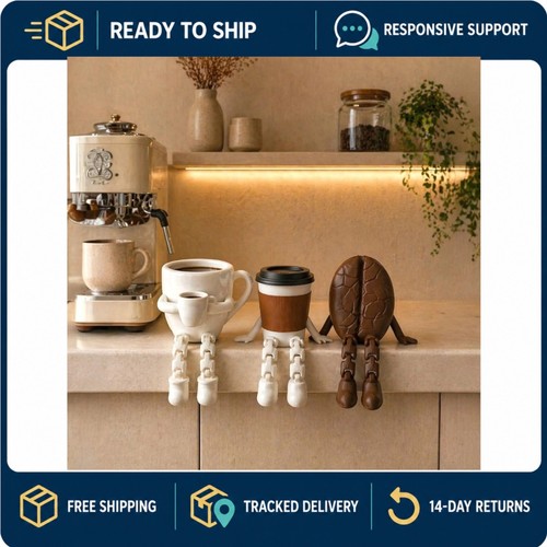 Articulated coffee cup figures - coffee,