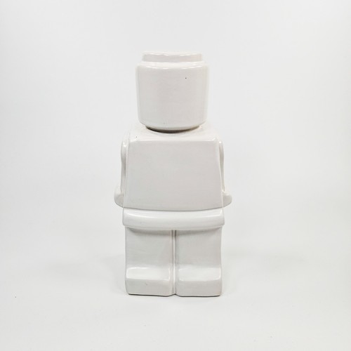 White ceramic brick man - brick, figure